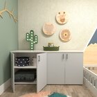 Kit Cori Com Cama Casal E Armário Baixo Montessoriano Branco/