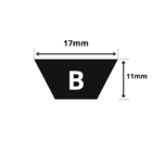 Kit Correias Em V Lisa Primeira Linha B-70 Gates (5un)