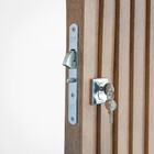 Kit Correr com Folha de Porta Ripada Carvalho York 2,10x0,82m e Fechadura Completa Moldurama