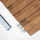 Kit Correr com Folha de Porta Ripada Carvalho York 2,10x0,82m e Fechadura Completa Moldurama