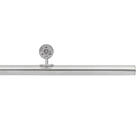 Kit Corrimão de Parede em Aço Inox Polido 1,5m Geris