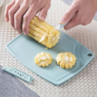 Kit Cortar E Descascar Frutas E Legumes 3 Peças Faca Descasca