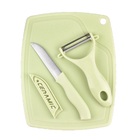 Kit Cortar E Descascar Frutas E Legumes 3 Peças Faca Descasca