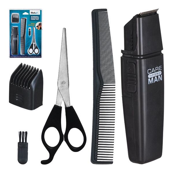Kit Corte De Cabelo C/ Teusoura Pente Maquina E Mais