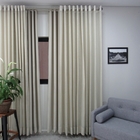 Kit Cortina Blackout + Gaze De Linho P/ Varão Duplo De Até 3,