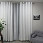 Kit Cortina Blackout + Gaze De Linho P/ Varão Duplo De Até 3,