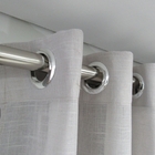 Kit Cortina Blackout + Gaze De Linho P/ Varão Duplo De Até 3,