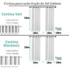 Kit Cortina Blackout + Voil P/ Varão Duplo De Até 3,00mts (la