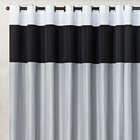 Kit Cortina C/ Capas De Almofadas Sarah Cinza/preto 2 00m X 1