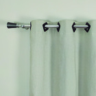 Kit Cortina E Capa Almofada Rustica 1,80altx 2,70l Creme