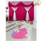 Kit Cortina Jessica + Tapete Gata Manhoza - Pink - Varão Brin
