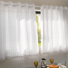 Kit Cortina Voil Com Forro Para Cozinha Pequena 200 X 120 E V