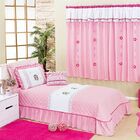 Kit Corujinha Para Quarto De Menina Cortina + Cobre Leito + T