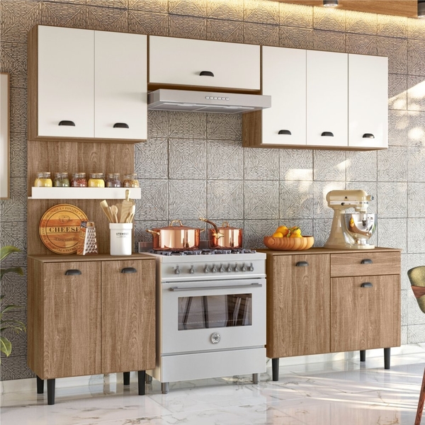 Kit Cozinha 10 Portas Fátima Carvalho Off White