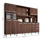 Kit Cozinha 12 Portas Agata Valdemóveis Castanho