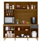 Kit Cozinha 180cm 9 Portas 1 Gaveta Núria Freijo/ripado/grafi