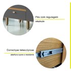 Kit Cozinha 4 Portas 3 Gavetas Beatriz Carvalho Americano/ Gr