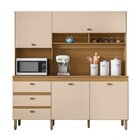 Kit Cozinha 4 Portas 3 Gavetas Beatriz Carvalho Americano/ Of