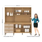 Kit Cozinha 4 Portas 3 Gavetas Beatriz Carvalho Americano/ Of