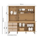 Kit Cozinha 4 Portas 3 Gavetas Beatriz Carvalho Americano/ Of