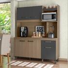 Kit Cozinha 5 Portas 1 Gaveta Beaumont Carvalho Grife