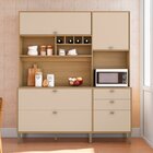 Kit Cozinha 5 Portas 2 Gavetas Gabi Carvalho Americano/ Off W