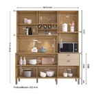 Kit Cozinha 5 Portas 2 Gavetas Gabi Carvalho Americano/ Off W