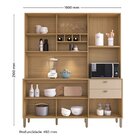 Kit Cozinha 5 Portas 2 Gavetas Gabi Carvalho Americano/ Off W