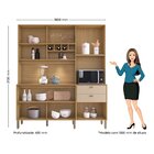 Kit Cozinha 5 Portas 2 Gavetas Gabi Carvalho Americano/ Off W