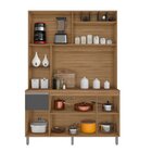 Kit Cozinha 6 Portas 1 Gaveta Alice Carvalho/grafite