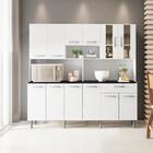 Kit Cozinha 6 Portas 1 Gaveta Calgary Branco