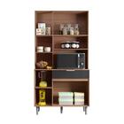 Kit Cozinha 6 Portas 1 Gaveta Kempsey Carvalho Grafite