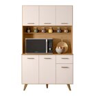 Kit Cozinha 6 Portas 1 Gaveta Livia Freijo Uv/ Off Acetinado