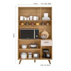 Kit Cozinha 6 Portas 1 Gaveta Livia Freijo Uv/ Ripado/ Off Ac