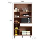 Kit Cozinha 6 Portas 1 Gaveta Liz Carvalho/off White - Fdecor