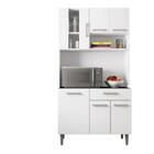 Kit Cozinha 6 Portas 1 Gaveta Maite Branco - Fdecor