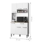 Kit Cozinha 6 Portas 1 Gaveta Niterói Branco