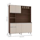 Kit Cozinha 6 Portas 1 Gaveta Portland Amendoa Off-white