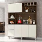 Kit Cozinha 6 Portas 1 Gaveta Portland Amendoa Off-white