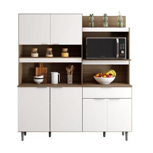 Kit Cozinha 6 Portas 1 Gaveta Rockhampton Carvalho Off-white | Leroy Merlin