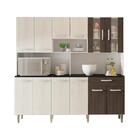 Kit Cozinha 6 Portas 1 Gaveta Vancouver Branco Rovere Amendoa