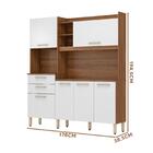 Kit Cozinha 6 Portas 2 Gavetas 178 Cm Amêndola Branco Síntese