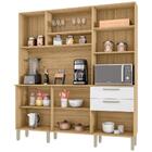 Kit Cozinha 6 Portas E 2 Gavetas Freijó