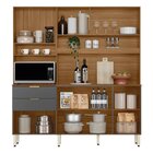 Kit Cozinha 6 Portas E 2 Gavetas Suprema Yescasa Amêndola/gra