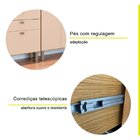 Kit Cozinha 7 Portas 2 Gavetas Laura Carvalho Americano/off W