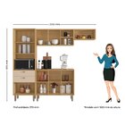 Kit Cozinha 7 Portas 2 Gavetas Laura Carvalho Americano/off W