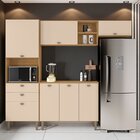 Kit Cozinha 7 Portas 2 Gavetas Laura Carvalho Americano/off W