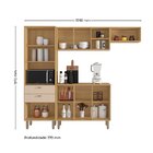 Kit Cozinha 7 Portas 2 Gavetas Laura Carvalho Americano/off W