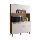 Kit Cozinha 8 Portas 1 Gaveta Aracaju Carvalho Off-white