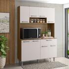 Kit Cozinha 8 Portas 1 Gaveta Guarulhos Carvalho Off-white